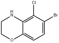 6-bromo-5-chloro-3,4-dihydro-2H-benzo[b][1,4]oxazine 구조식 이미지