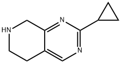 2-Cyclopropyl-5,6,7,8-tetrahydro-pyrido[3,4-d]pyrimidine 구조식 이미지