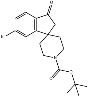 tert-Butyl6-bromo-3-oxo-2,3-dihydrospiro[indene-1,4'-piperidine]-1'-carboxylate Structure