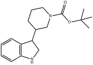 Tert-Butyl 3-(Indolin-3-Yl)Piperidine-1-Carboxylate 구조식 이미지