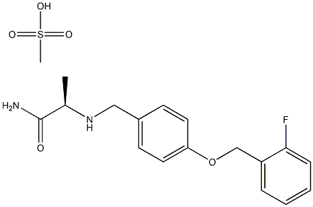 (R)-2-[4-(2-fluorobenzyloxy)benzylamino]propanamide methanesulfonate Structure
