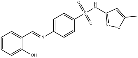 4-[(2-hydroxybenzylidene)amino]-N-(5-methyl-3-isoxazolyl)benzenesulfonamide 구조식 이미지