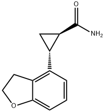 (1R,2R)-2-(2,3-Dihydro-4-benzofuranyl)cyclopropanecarboxamide 구조식 이미지