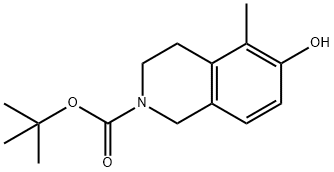 tert-butyl 6-hydroxy-5-methyl-3,4-dihydroisoquinoline-2(1H)-carboxylate 구조식 이미지