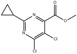 Methyl 5,6-dichloro-2-cyclopropylpyrimidine-4-carboxylate Structure