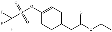 ethyl 2-(4-(trifluoromethylsulfonyloxy)cyclohex-3-enyl)acetate 구조식 이미지