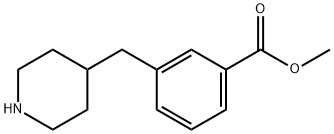 Benzoic acid, 3-(4-piperidinylmethyl)-, methyl ester Structure