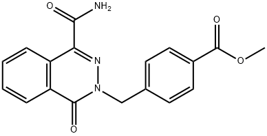 methyl 4-[(4-(aminocarbonyl)-1-oxo-2(1H)-phthalazinyl)methyl]benzoate 구조식 이미지