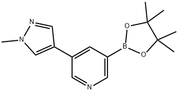 3-(1-methyl-1H-pyrazol-4-yl)-5-(4,4,5,5-tetramethyl-1,3,2-dioxaborolan-2-yl)pyridine Structure