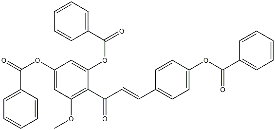 3-(Benzoyloxy)-4-[(2E)-3-[4-(Benzoyloxy)phenyl]prop-2-enoyl]-5-methoxyphenyl benzoate Structure