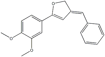 3-Benzylidene-5-(3,4-dimethoxy-phenyl)-2,3-dihydro-furan Structure