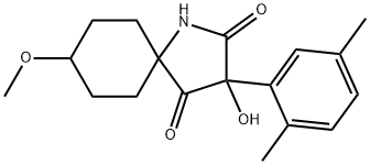 cis-3-(2,5-Dimethylphenyl)-3-hydroxy-8-methoxy-1-azaspiro[4.5]decane-2,4-dione 구조식 이미지