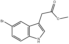 (5-Bromo-1H-indol-3-yl)-acetic acid methyl ester Structure