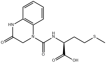 (2S)-4-methylsulfanyl-2-[(3-oxo-2,4-dihydroquinoxaline-1-carbonyl)amino]butanoic acid Structure