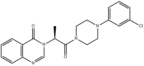 3-{(2S)-1-[4-(3-chlorophenyl)piperazin-1-yl]-1-oxopropan-2-yl}quinazolin-4(3H)-one Structure