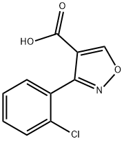 3-(2-chlorophenyl)-4-Isoxazolecarboxylic acid 구조식 이미지
