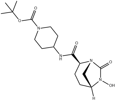 (2S,5R)-2-carbamoyl-7-oxo-1,6-diazabicyclo[3.2.1]octan-6-yl sulfate 구조식 이미지