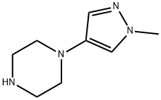 1-(1-methyl-1H-pyrazol-4-yl)piperazine Structure