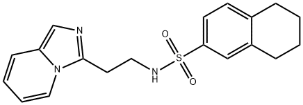 N-[2-(imidazo[1,5-a]pyridin-3-yl)ethyl]-5,6,7,8-tetrahydronaphthalene-2-sulfonamide 구조식 이미지
