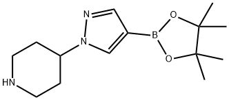 4-[4-(4,4,5,5-tetramethyl-1,3,2-dioxaborolan-2-yl)-1H-pyrazol-1-yl]Piperidine Structure