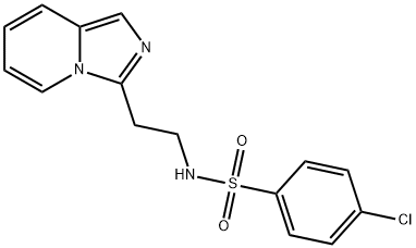4-chloro-N-[2-(imidazo[1,5-a]pyridin-3-yl)ethyl]benzenesulfonamide 구조식 이미지