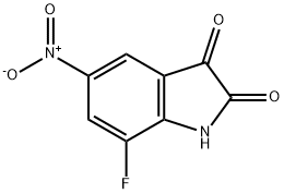 7-Fluoro-5-nitro-1H-indole-2,3-dione 구조식 이미지