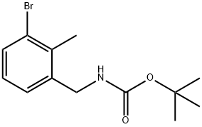 tert-butyl 3-bromo-2-methylbenzylcarbamate 구조식 이미지