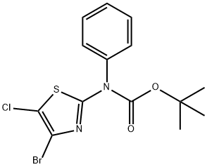 tert-Butyl (4-bromo-5-chlorothiazol-2-yl)(phenyl)carbamate Structure