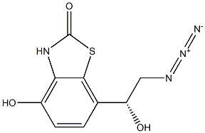 (R)-7-(2-azido-1-hydroxyethyl)-4-hydroxybenzo[d]thiazol-2(3H)-one 구조식 이미지