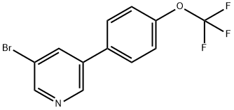 3-Bromo-5-[4-(trifluoromethoxy)phenyl]-pyridine 구조식 이미지