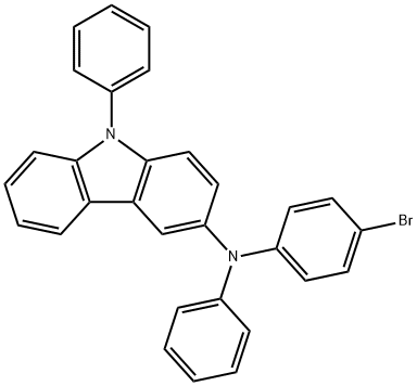 N-(4-bromophenyl)-N,9-diphenyl-9H-carbazol-3-amine 구조식 이미지
