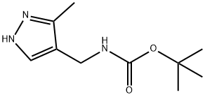 Tert-Butyl N-[(3-Methyl-1H-Pyrazol-4-Yl)Methyl]Carbamate Structure