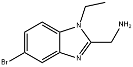 (5-bromo-1-ethyl-1H-1,3-benzodiazol-2-yl)methanamine 구조식 이미지
