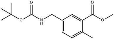 5-[[[(1,1-디메틸에톡시)카르보닐]아미노]메틸]-2-메틸-벤조산메틸에스테르 구조식 이미지