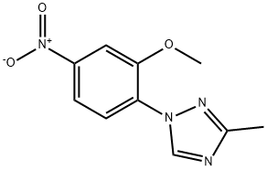 1-(2-methoxy-4-nitrophenyl)-3-methyl-1H-1,2,4-triazole 구조식 이미지