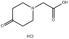 (4-Oxo-piperidin-1-yl)-acetic acid hydrochloride Structure
