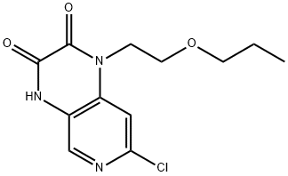 Pyrido[3,4-b]pyrazine-2,3-dione, 7-chloro-1,4-dihydro-1-(2-propoxyethyl)- 구조식 이미지