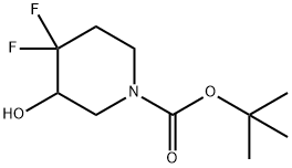 tert-butyl 4,4-difluoro-3-hydroxypiperidine-1-carboxylate Structure