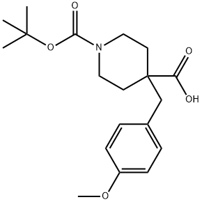1-Boc-4-(4-methoxybenzyl)-4-carboxypiperidine Structure