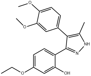 2-[4-(3,4-dimethoxyphenyl)-5-methyl-1H-pyrazol-3-yl]-5-ethoxyphenol 구조식 이미지