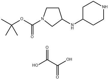 3-(Piperidin-4-ylamino)-pyrrolidine-1-carboxylic acid tert-butyl ester oxalate 구조식 이미지