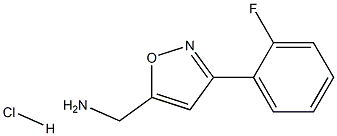 C-[3-(2-Fluoro-phenyl)-isoxazol-5-yl]-methylamine hydrochloride 구조식 이미지