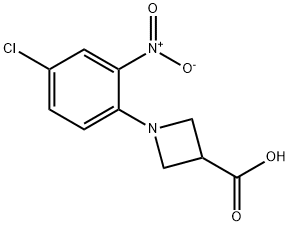 1-(4-Chloro-2-nitrophenyl)azetidine-3-carboxylic acid 구조식 이미지