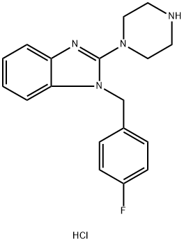 1-(4-Fluoro-benzyl)-2-piperazin-1-yl-1H-benzoimidazole dihydrochloride Structure