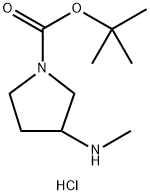 3-Methylamino-pyrrolidine-1-carboxylic acid tert-butyl ester hydrochloride Structure