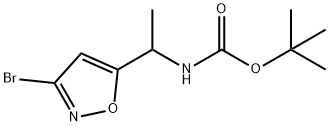 [1-(3-Bromo-isoxazol-5-yl)-ethyl]-carbamic acid tert-butyl ester 구조식 이미지