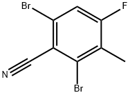 2,6-Dibromo-4-fluoro-3-methylbenzonitrile Structure