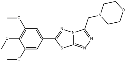 3-(morpholin-4-ylmethyl)-6-(3,4,5-trimethoxyphenyl)[1,2,4]triazolo[3,4-b][1,3,4]thiadiazole 구조식 이미지
