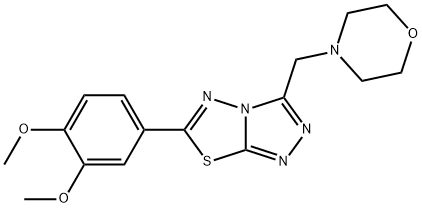 6-(3,4-dimethoxyphenyl)-3-(4-morpholinylmethyl)[1,2,4]triazolo[3,4-b][1,3,4]thiadiazole 구조식 이미지