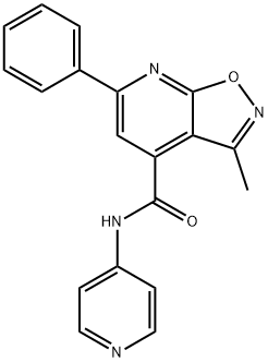3-methyl-6-phenyl-N-(pyridin-4-yl)[1,2]oxazolo[5,4-b]pyridine-4-carboxamide 구조식 이미지